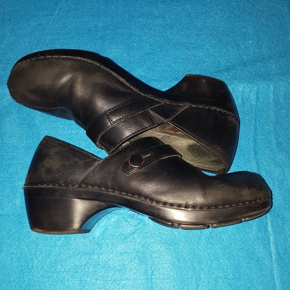 Dansko Solstice Black Button Strap Clogs - image 2